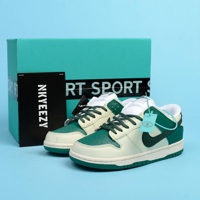 Mens Lifestyle |  Felicity Farr Dunk Low Retro Lifestyle Dusty Cactus/White/Racer Pink/Thunder Blue